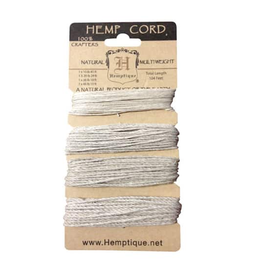 Hemptique Hemp Cord Set, Multi-Weight Natural Hemp